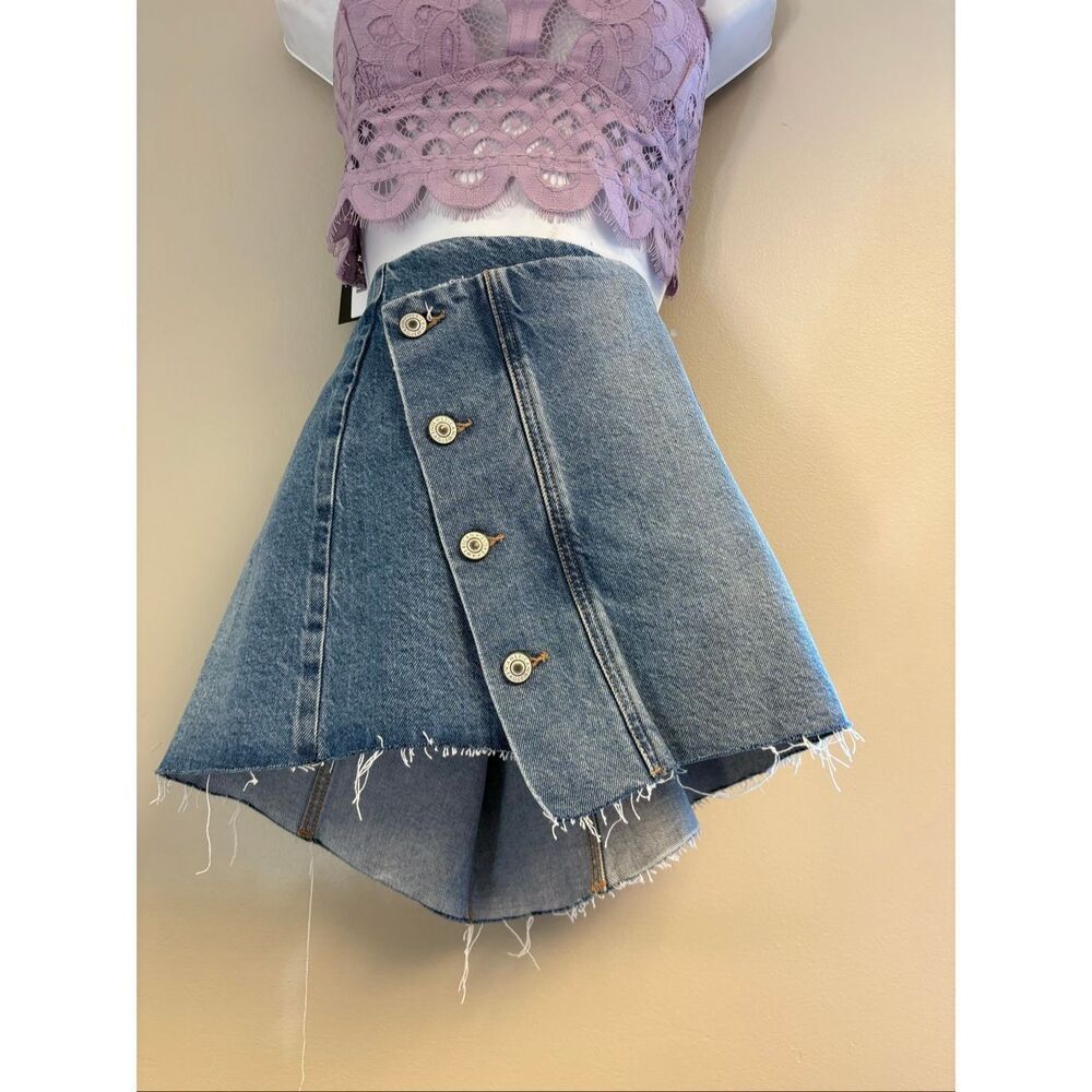 American Eagle Outfitters Asymmetrical Denim Skirt